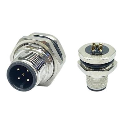 开关m12防水连接器法兰航空插头