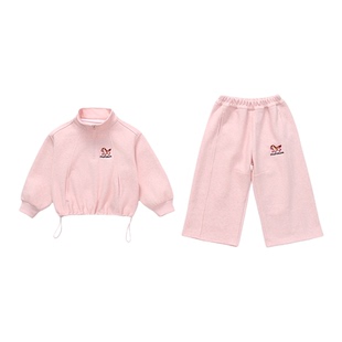 女童春装套装2026新款洋气时髦儿童运动两件套春秋季韩范女宝衣服