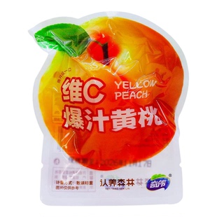 奇伟维C爆汁黄桃蜜饯独立小包装办公室露营休闲零食即食c认养森林