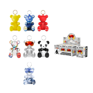 布尔熊六周年盲盒 潮流典藏系列1代 皮质玩偶车载挂件包挂公仔