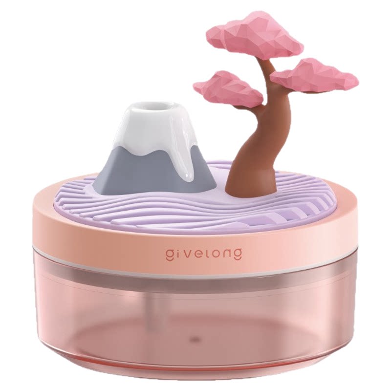 桌面加湿器景观植物盆栽补水摆件