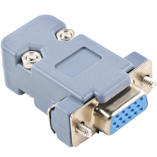 VGA插头连接器HDB15P焊线式 公头母头串口三排DB15针金属外壳插座