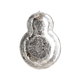 纯银时代铜包银葫芦茶托碟小型杯托足银999手工茶具防烫银器百搭