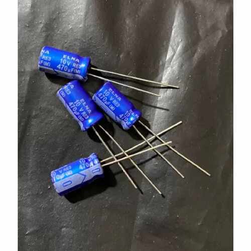 10v470uf伊娜elna蓝袍re3音频电解电容。实物图，