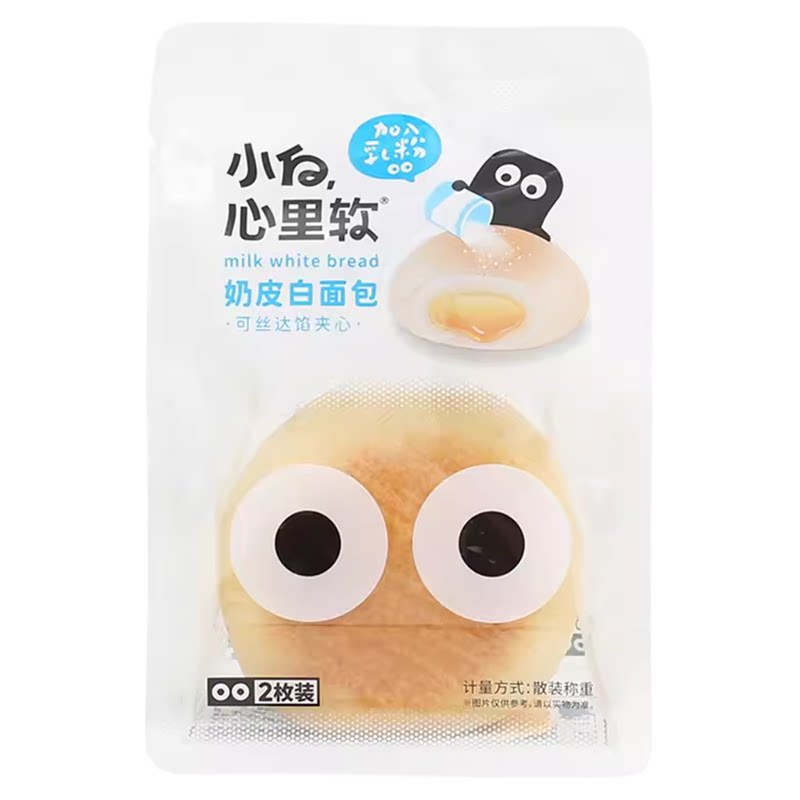 小白心里软奶皮白面包儿童早餐夹心面包代餐零食糕点整箱4斤包邮