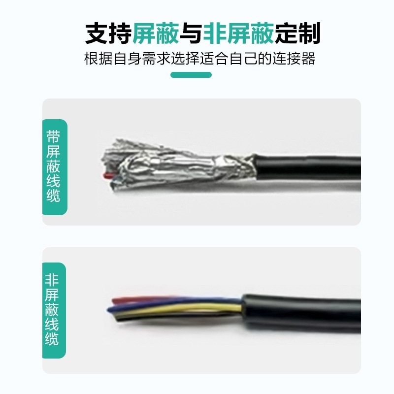 群控机械手臂连接器厂家L-code5m12/电源芯编码轨道交通型接头