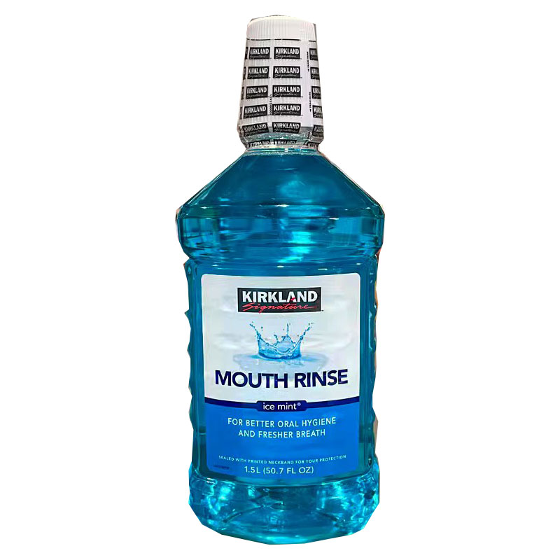 Costco代购美国进口KIRKLAND科克兰劲凉漱口水1.5L薄荷配方开市客