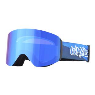 鲸鱼WHALE滑雪眼镜女双层球面大视野防雾防紫外线滑雪镜男护目镜