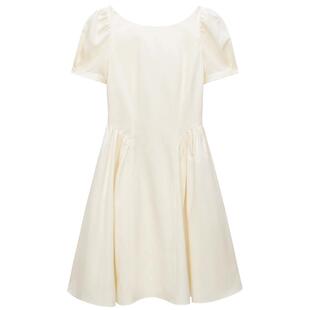 【新品】OCHIRLY欧时力 天丝苎麻露背法式连衣裙收腰短款复古25夏