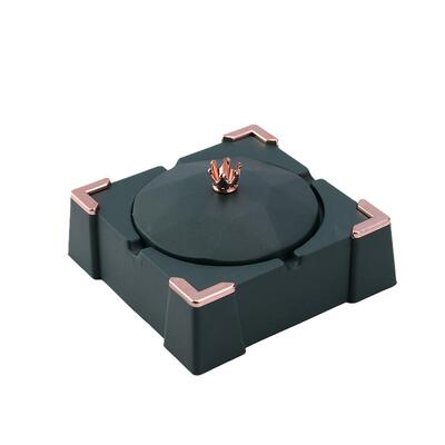 防摔带盖大号烟灰缸烟盅