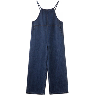 孕妇背带裤春季外穿2026新款孕妇宽松阔腿牛仔裤大码孕期直筒长裤