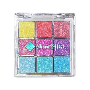 巽菲特九宫格变色龙眼影盘九色偏光爆闪珠光日常淡妆提亮紫色高光