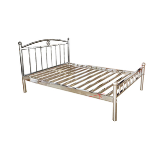 不锈钢床304现代简约1.5米1.8单人双人床出租房公寓1.2铁架铁艺床