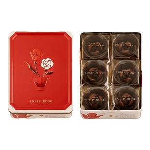 AaronHouse现货日本Tulip Rose限定巧克力花朵夹心郁金香曲奇6枚