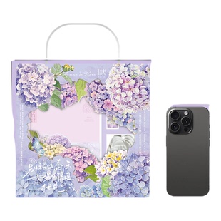 拾光绣球花文具套装礼盒A5精装本大学生书写用品精美包装手提礼盒