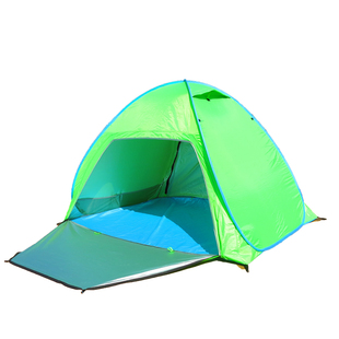 行拓户外3-4人全自动速开防晒防风雨野外双人免搭建沙滩露营帐篷