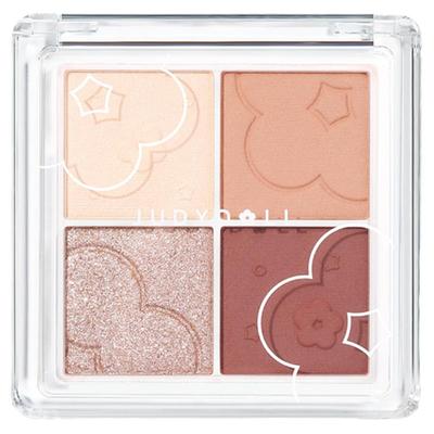 橘朵四色眼影易上色不飞粉