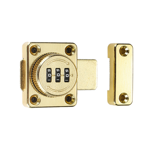 免打孔插销门栓室内免打孔门锁卫生间门扣明装老式柜门锁密码插销