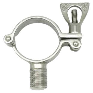 304不锈钢卡箍式外螺纹柄精铸管支架水管卡箍卡子管子夹具管卡托