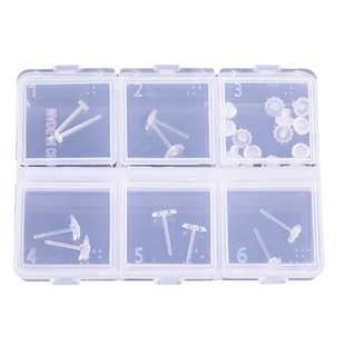 医用纯天然树脂耳钉透明隐形耳棒养耳洞学生耳骨发炎非塑料防堵针