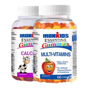 小铁人加拿大儿童复合维生素软糖宝宝多种维生素adB族VC矿物质D钙
