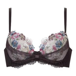 华歌尔Wacoal内衣女集中聚拢防外扩小胸显大刺绣薄纱性感文胸罩