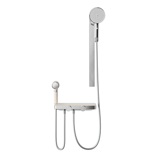 eoco柔净K9卫浴无顶喷卫生间浴室淋浴沐浴家用奶白电镀色花洒套装