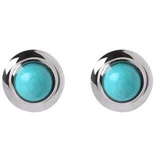 绿松石耳钉女松石东海水晶玛瑙翡翠玉石耳坠睡觉免摘新款玄学耳饰