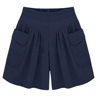 2025夏季新款女装黑色高腰宽松休闲短裤女百搭显瘦阔腿裤女士热裤