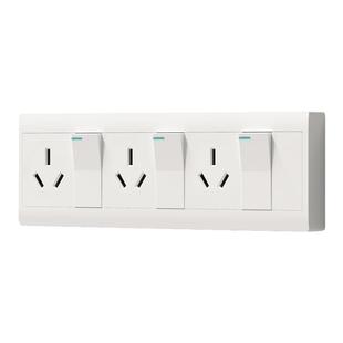 国际电工118型明装开关插座面板多位连体两开十孔多孔一开16A三孔