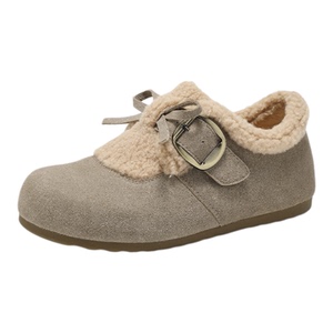 星期六厚底加绒勃肯鞋女2025新款冬季加厚保暖毛毛棉鞋绒面雪地靴