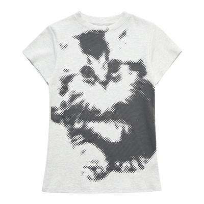 短袖甜酷辣妹纯棉猫咪印花