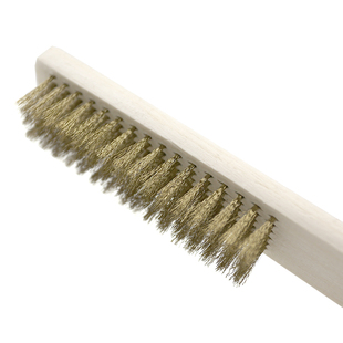 木柄钢丝刷文玩金刚核桃刷子抛光打磨清洁刷除锈钢铜丝刷除污刷子