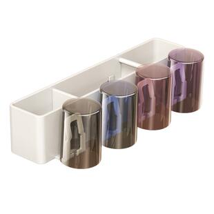 免打孔壁挂卫生间浴室刷牙漱口杯套挂装墙电动牙刷架子杯架置物架