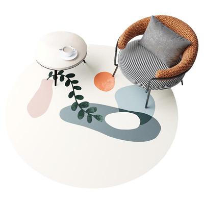 皮革圆形可擦洗防水防滑阳台地垫