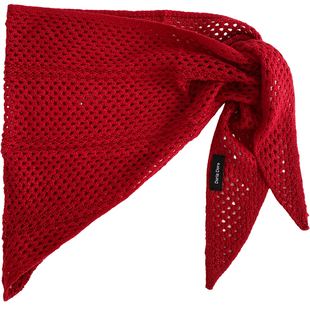 2025新款春秋针织红色三角巾腰封女百搭腰巾腰带装饰配饰叠穿屁帘