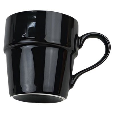 黑色陶瓷奶茶杯牛奶杯马克杯水杯