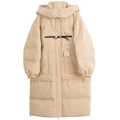 凯莉欧复古皮扣饰可拆卸连帽棉服