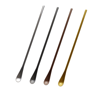 日式304不锈钢实心长柄勺搅拌勺咖啡勺 加长冰勺蜂蜜搅拌棒长勺