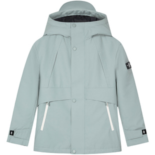 暇步士童装儿童三防厚风衣大童秋冬新款男童户外保暖女童加绒外套