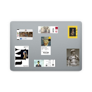 名画梵高博物馆达芬奇艺术文艺贴纸笔记本电脑适用苹果MacBook潮