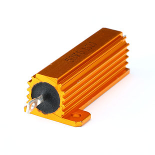 RX24 50W黄金铝壳金属壳大功率散热电阻1R 4R 10R 15R等常用阻值