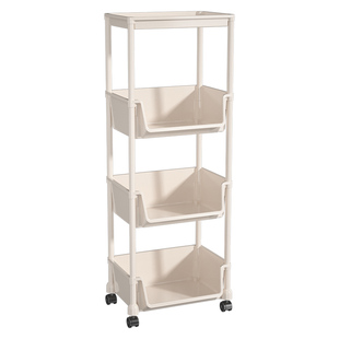 汉世刘家可移动书架置物架儿童玩具收纳架多层家用小推车落地书柜