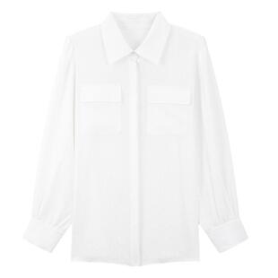MindBridge2026年春纯色长袖衬衫女士简约通勤衬衣肌理感上衣