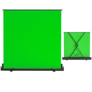 银资付加厚绿幕便携式可升降地拉幕布不透光抠像背景布网红直播背景墙3D绿布特效虚拟直播间摄影伸缩抖音支架