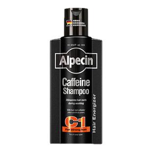 Alpecin欧倍青德国C1咖啡因黑金瓶强韧洗发水375ml无硅油蓬松持久