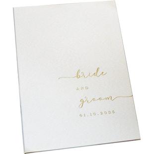 甄禧印记个性客制香港结婚证书套定制A4结婚证书套烫金亚麻布vows