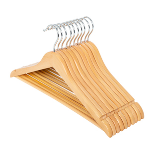 左转角实木衣架木质衣挂服装店晾衣挂宽肩无痕防滑衣撑酒店晾衣架