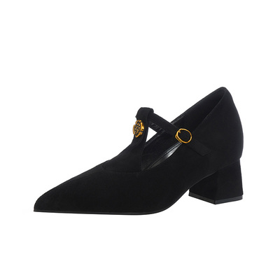 2025新款法式尖头单鞋