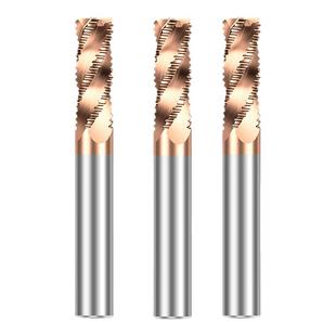 进口开粗专用钨钢粗皮铣刀4刃58度合金波纹四刃不锈钢粗皮立铣刀